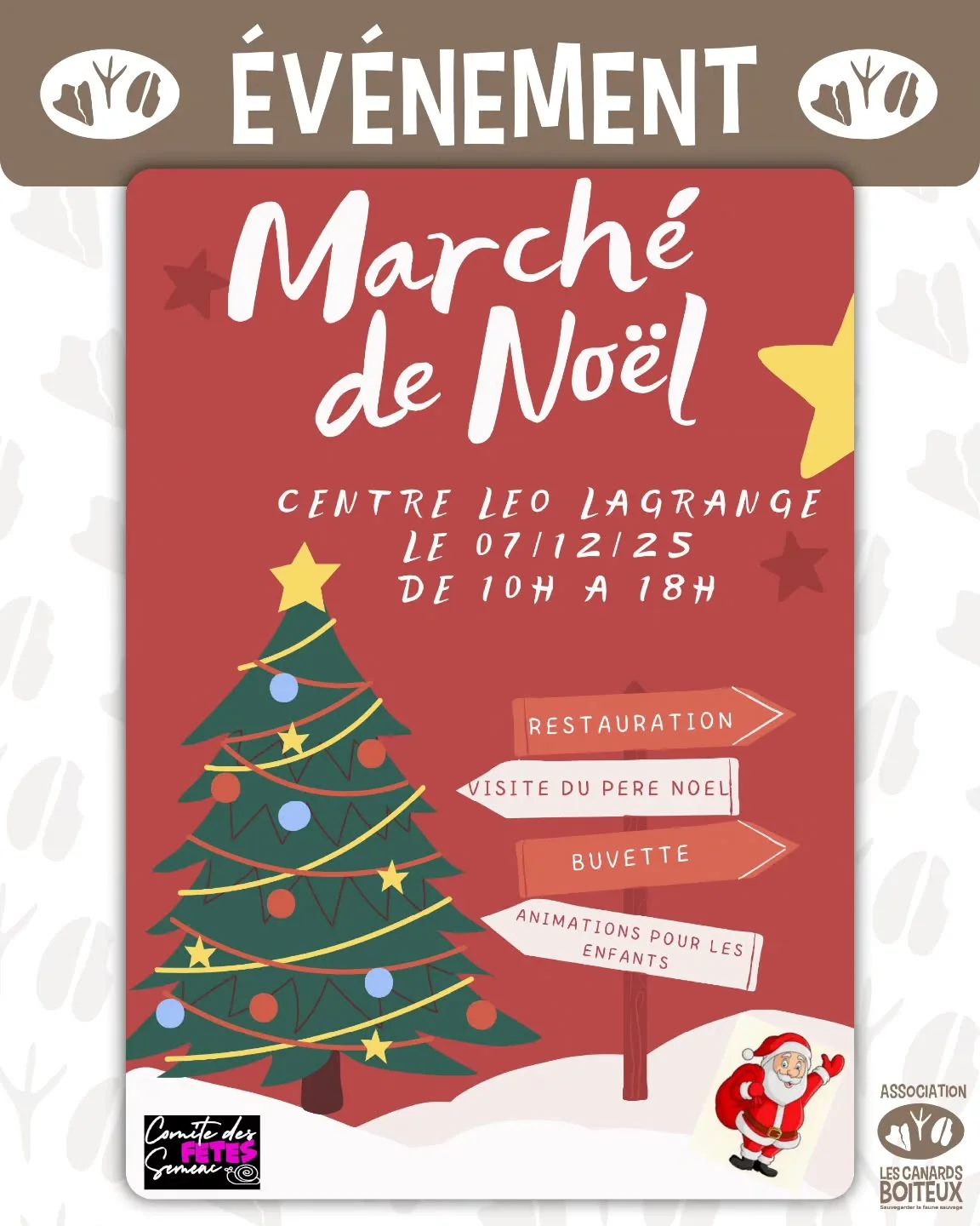 L'Association Les Canards Boiteux au Marché de Noël de Séméac